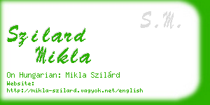 szilard mikla business card