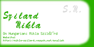 szilard mikla business card